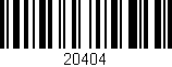 Código de barras (EAN, GTIN, SKU, ISBN): '20404'