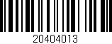 Código de barras (EAN, GTIN, SKU, ISBN): '20404013'
