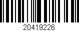 Código de barras (EAN, GTIN, SKU, ISBN): '20419226'
