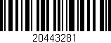 Código de barras (EAN, GTIN, SKU, ISBN): '20443281'