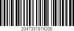 Código de barras (EAN, GTIN, SKU, ISBN): '2047331874205'
