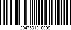 Código de barras (EAN, GTIN, SKU, ISBN): '2047661010809'