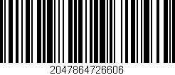 Código de barras (EAN, GTIN, SKU, ISBN): '2047864726606'