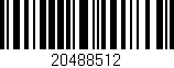 Código de barras (EAN, GTIN, SKU, ISBN): '20488512'