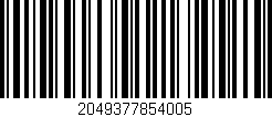 Código de barras (EAN, GTIN, SKU, ISBN): '2049377854005'