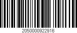 Código de barras (EAN, GTIN, SKU, ISBN): '2050000922916'