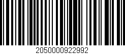 Código de barras (EAN, GTIN, SKU, ISBN): '2050000922992'
