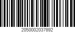Código de barras (EAN, GTIN, SKU, ISBN): '2050002037892'