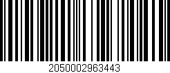 Código de barras (EAN, GTIN, SKU, ISBN): '2050002963443'