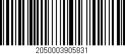 Código de barras (EAN, GTIN, SKU, ISBN): '2050003905831'
