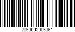 Código de barras (EAN, GTIN, SKU, ISBN): '2050003905961'