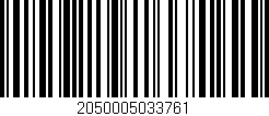 Código de barras (EAN, GTIN, SKU, ISBN): '2050005033761'