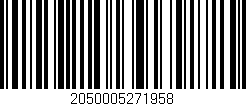 Código de barras (EAN, GTIN, SKU, ISBN): '2050005271958'