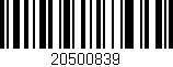 Código de barras (EAN, GTIN, SKU, ISBN): '20500839'