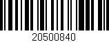Código de barras (EAN, GTIN, SKU, ISBN): '20500840'