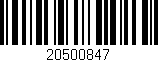 Código de barras (EAN, GTIN, SKU, ISBN): '20500847'