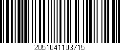 Código de barras (EAN, GTIN, SKU, ISBN): '2051041103715'