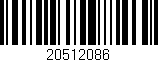 Código de barras (EAN, GTIN, SKU, ISBN): '20512086'