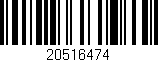Código de barras (EAN, GTIN, SKU, ISBN): '20516474'