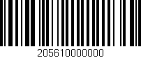 Código de barras (EAN, GTIN, SKU, ISBN): '205610000000'