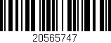 Código de barras (EAN, GTIN, SKU, ISBN): '20565747'