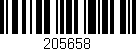 Código de barras (EAN, GTIN, SKU, ISBN): '205658'