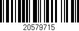 Código de barras (EAN, GTIN, SKU, ISBN): '20579715'