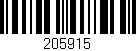 Código de barras (EAN, GTIN, SKU, ISBN): '205915'
