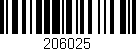 Código de barras (EAN, GTIN, SKU, ISBN): '206025'