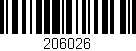 Código de barras (EAN, GTIN, SKU, ISBN): '206026'