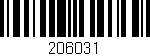 Código de barras (EAN, GTIN, SKU, ISBN): '206031'