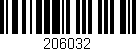 Código de barras (EAN, GTIN, SKU, ISBN): '206032'