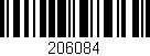 Código de barras (EAN, GTIN, SKU, ISBN): '206084'