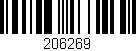 Código de barras (EAN, GTIN, SKU, ISBN): '206269'