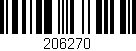 Código de barras (EAN, GTIN, SKU, ISBN): '206270'