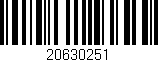 Código de barras (EAN, GTIN, SKU, ISBN): '20630251'