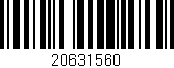 Código de barras (EAN, GTIN, SKU, ISBN): '20631560'