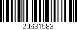 Código de barras (EAN, GTIN, SKU, ISBN): '20631583'