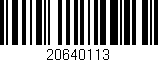 Código de barras (EAN, GTIN, SKU, ISBN): '20640113'