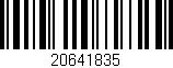 Código de barras (EAN, GTIN, SKU, ISBN): '20641835'