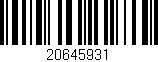Código de barras (EAN, GTIN, SKU, ISBN): '20645931'