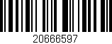 Código de barras (EAN, GTIN, SKU, ISBN): '20666597'