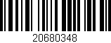 Código de barras (EAN, GTIN, SKU, ISBN): '20680348'