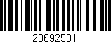 Código de barras (EAN, GTIN, SKU, ISBN): '20692501'