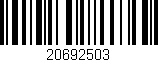 Código de barras (EAN, GTIN, SKU, ISBN): '20692503'
