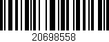 Código de barras (EAN, GTIN, SKU, ISBN): '20698558'