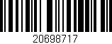 Código de barras (EAN, GTIN, SKU, ISBN): '20698717'