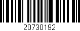 Código de barras (EAN, GTIN, SKU, ISBN): '20730192'