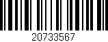 Código de barras (EAN, GTIN, SKU, ISBN): '20733567'