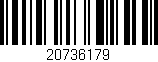 Código de barras (EAN, GTIN, SKU, ISBN): '20736179'